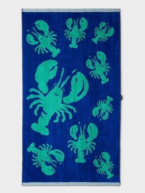 Target x Roller Rabbit Blue and Green Lobster Beach Towel